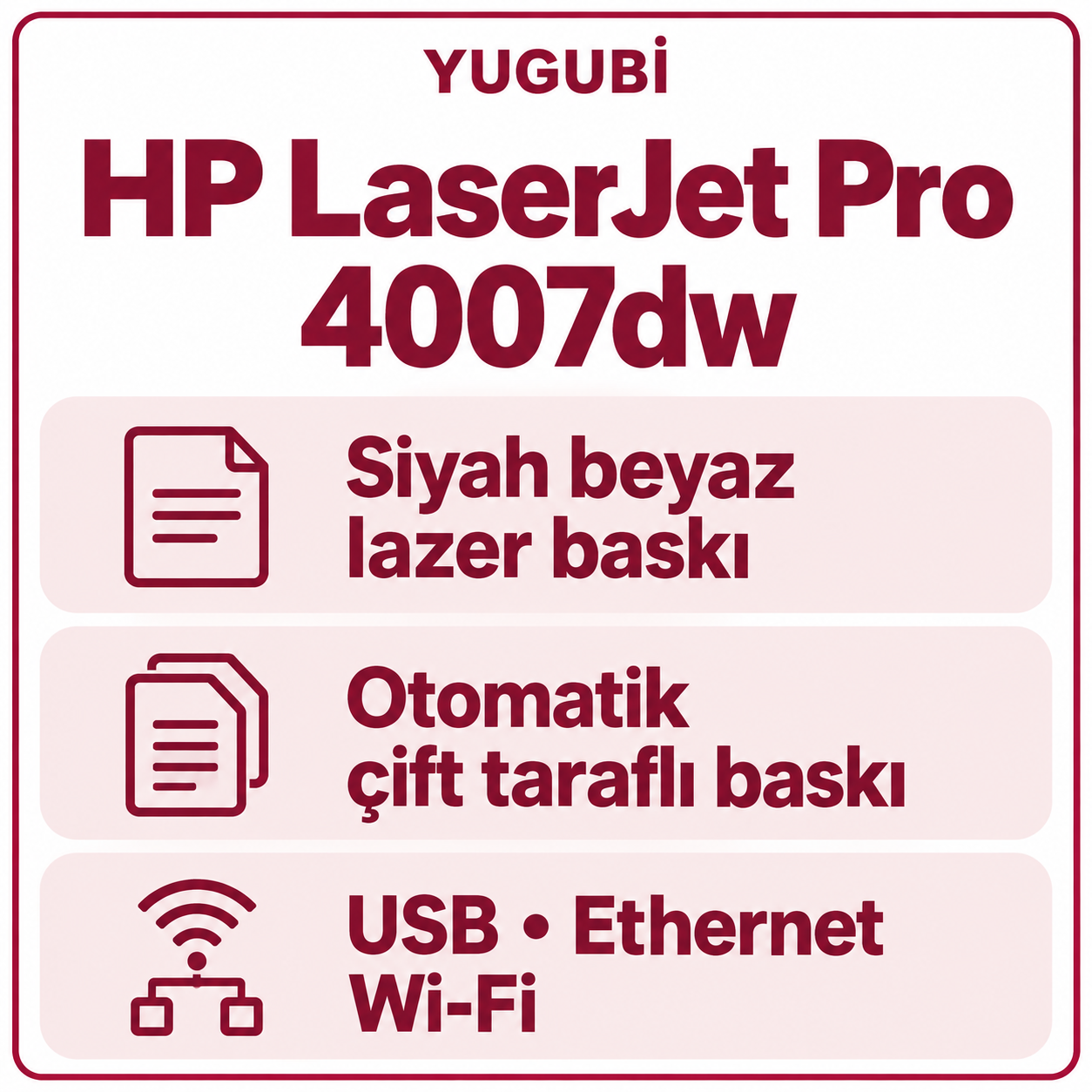 HP 4007dw bilgi kartı