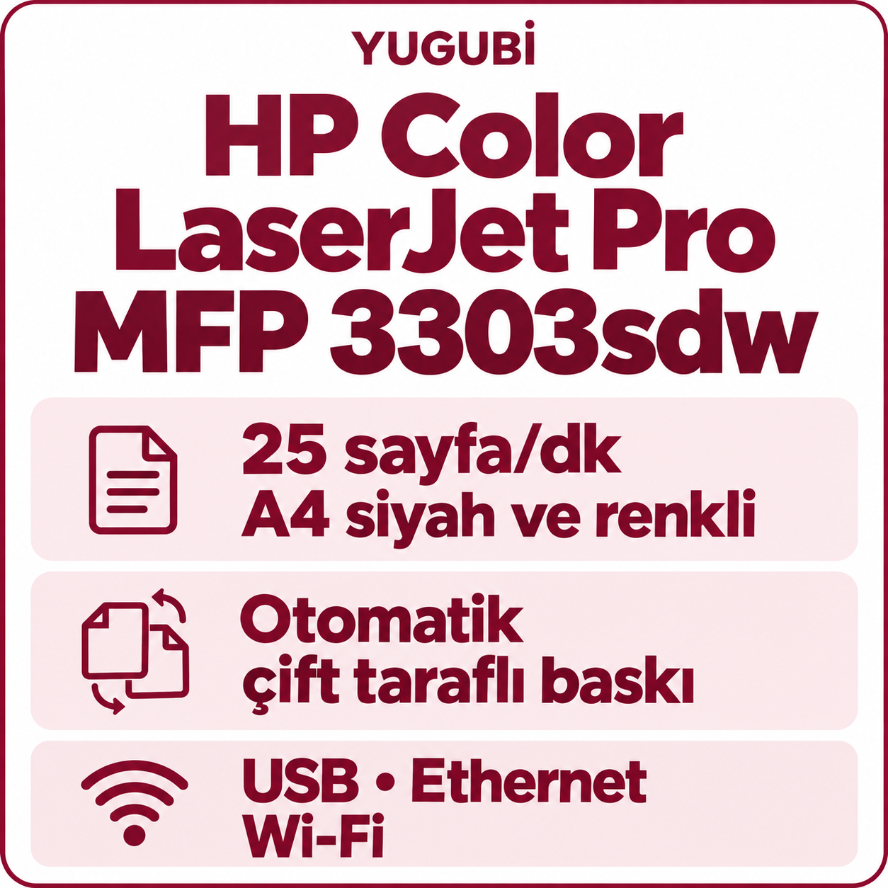 HP Color LaserJet Pro MFP 3303sdw Muadil Toneri ve Rehberi