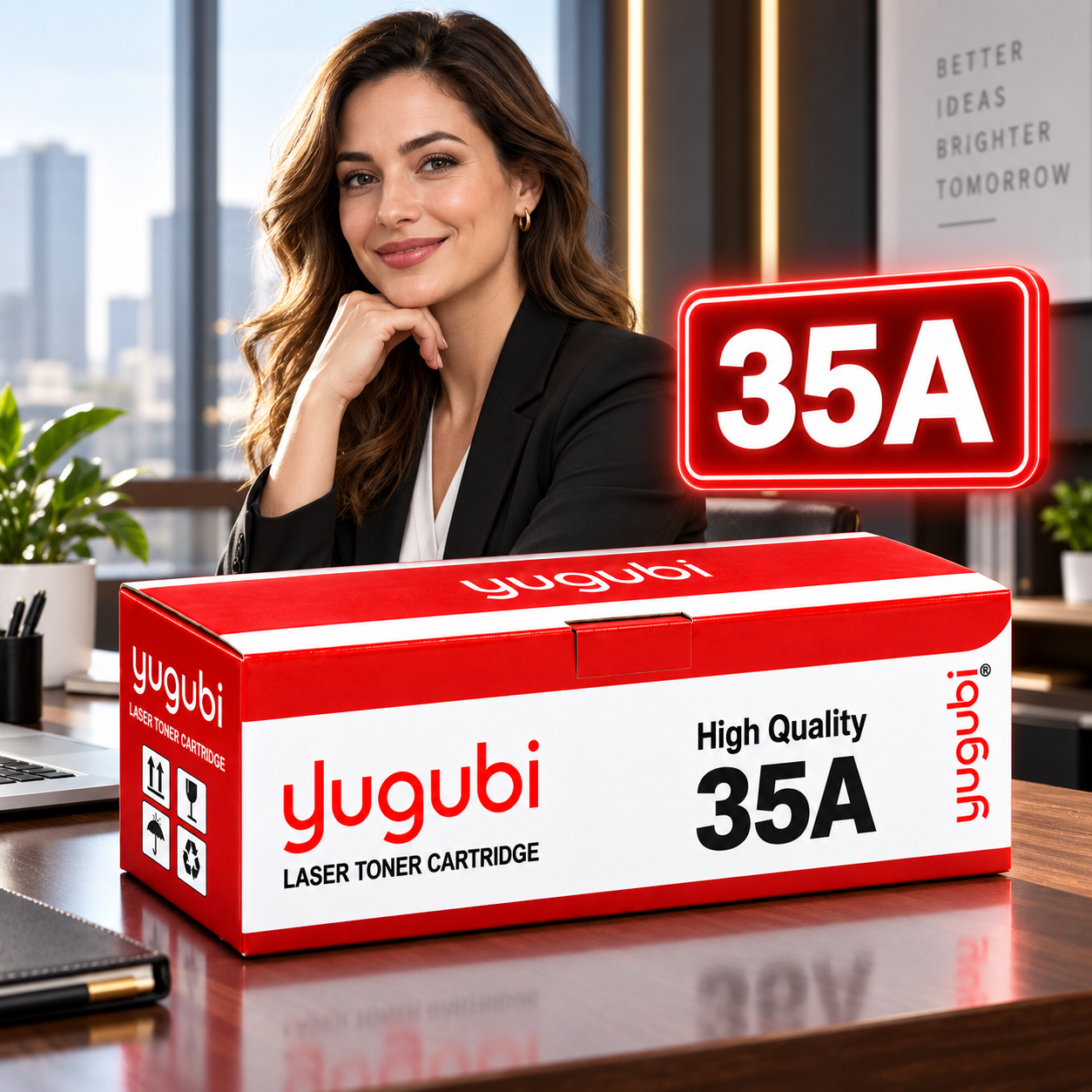 HP LaserJet P1006 Uyumlu 35A CB435A Muadil Toner 1.5K kadınlı ana ürün görseli