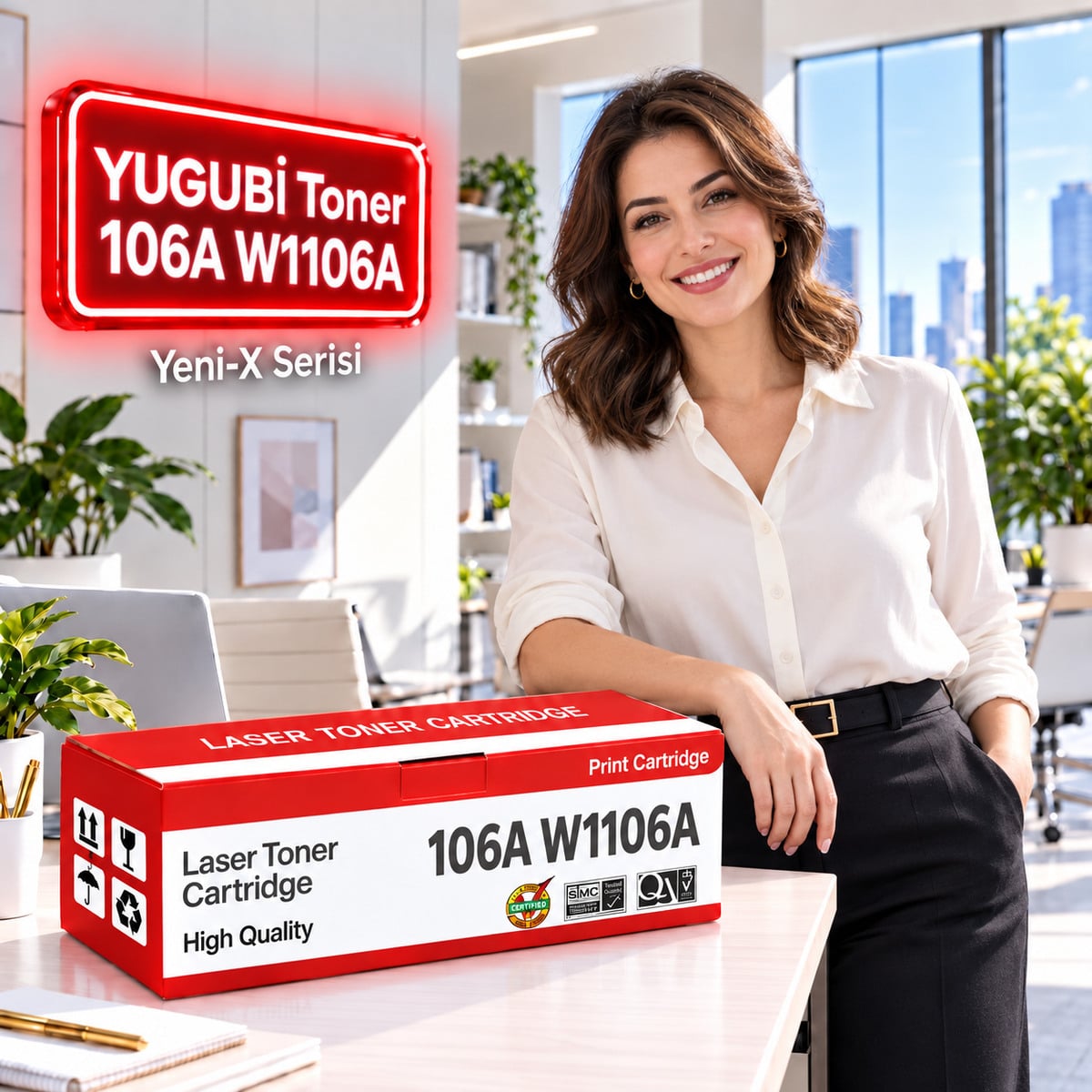 HP 106A W1106A Çipsiz Muadil Toner 1K