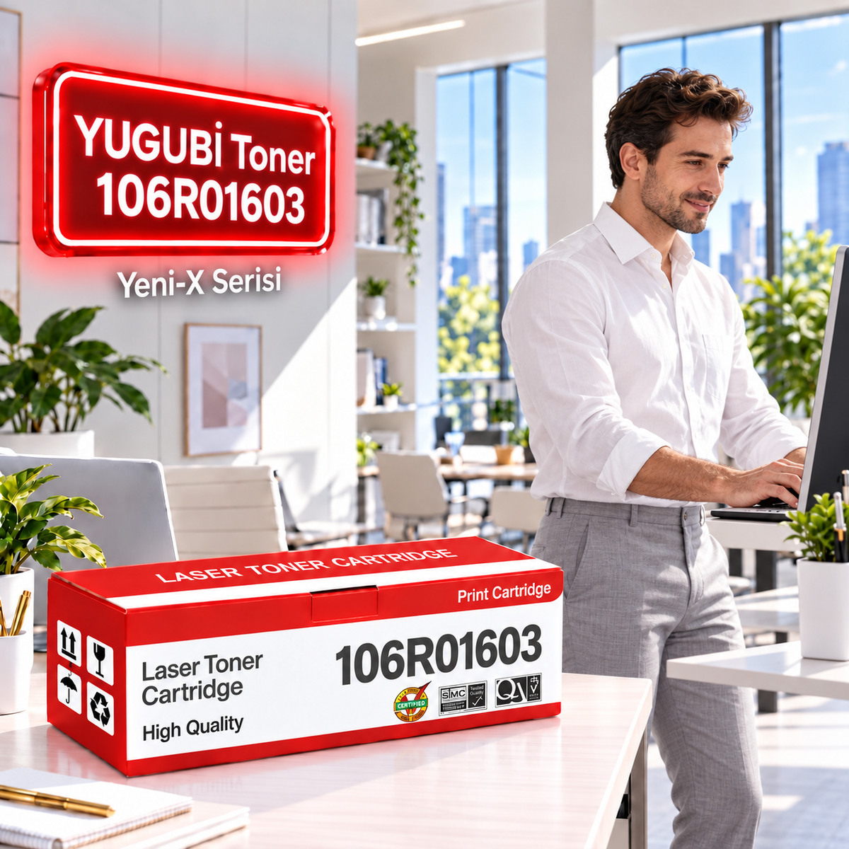 Xerox 6505 106R01603 Sarı Muadil Toner 2.5K