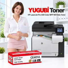 HP LaserJet Pro 500 Color MFP M570dw CE401A mavi muadil toner