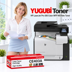 HP LaserJet Pro 500 Color MFP M570dw CE403A kırmızı muadil toner
