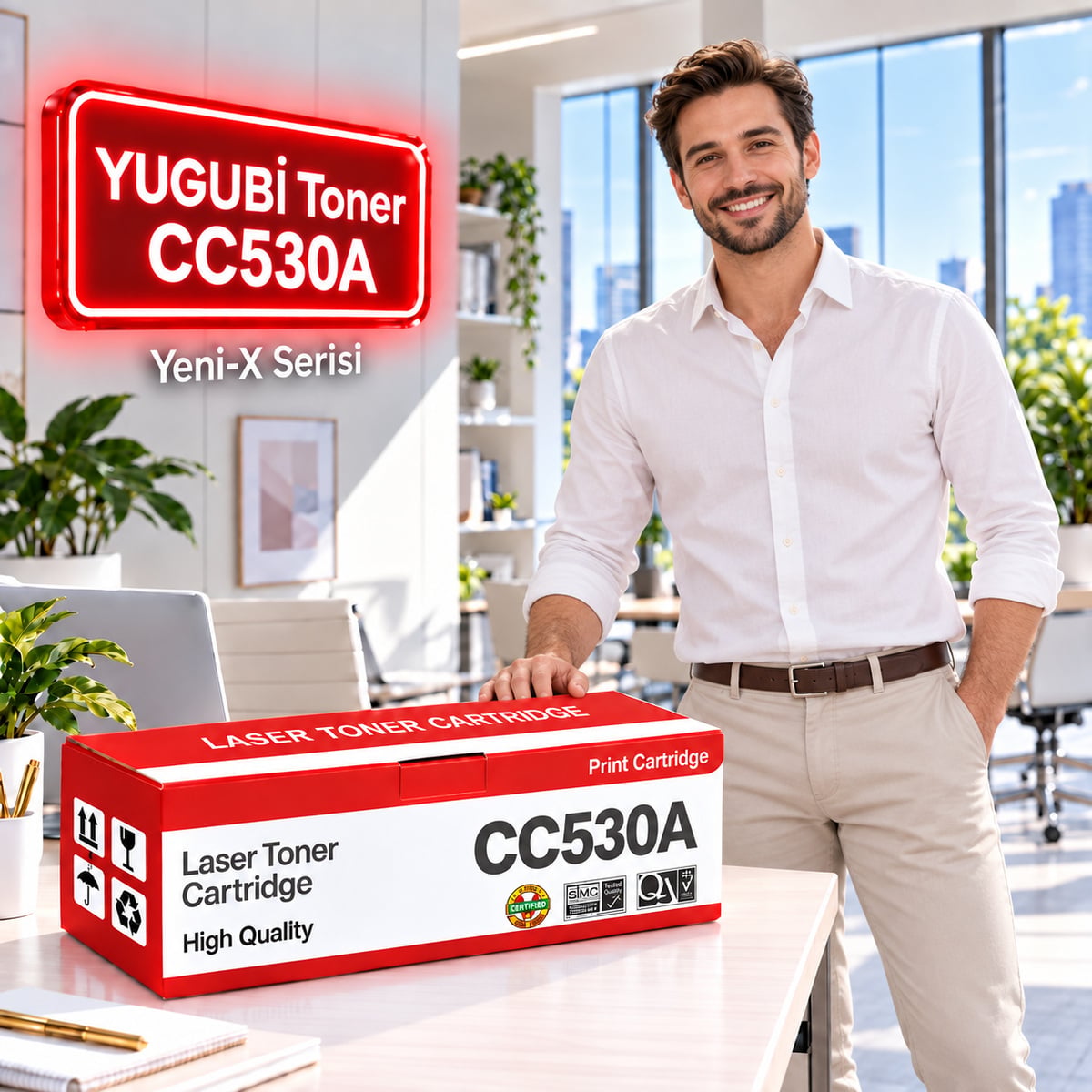 Hp Cc530A Siyah Muadil Toner 3.5K