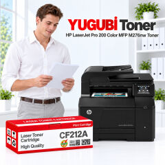 HP LaserJet Pro 200 Color MFP M276nw CF212A sarı muadil toner