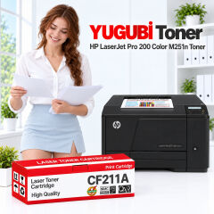 HP LaserJet Pro 200 Color M251n CF211A mavi muadil toner