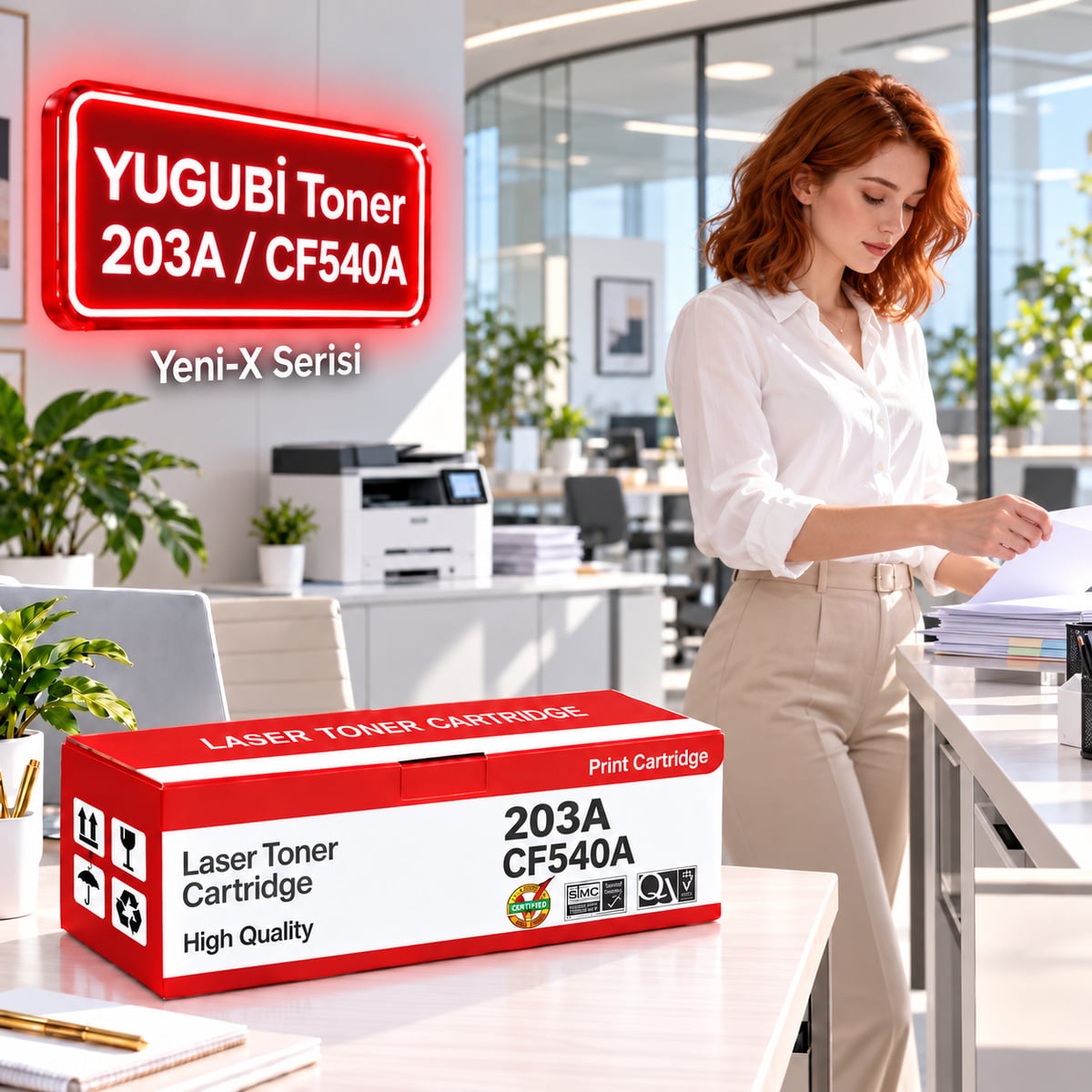 HP 203A CF540A Siyah Muadil Toner 1.4K