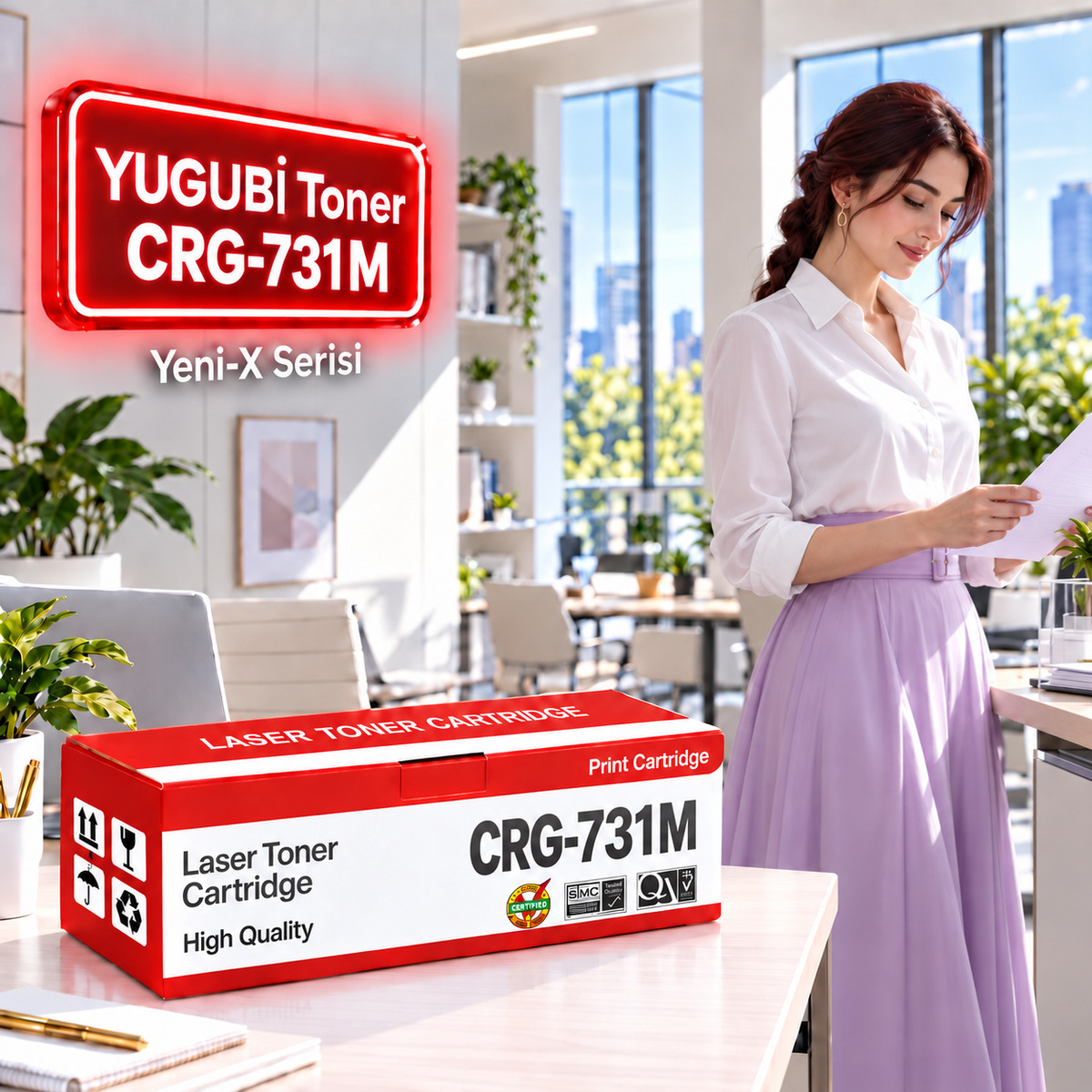 Canon Crg-731M Kırmızı Muadil Toner 1.5K