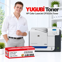 HP Color LaserJet CP3525n CE253A 504A kırmızı muadil toner