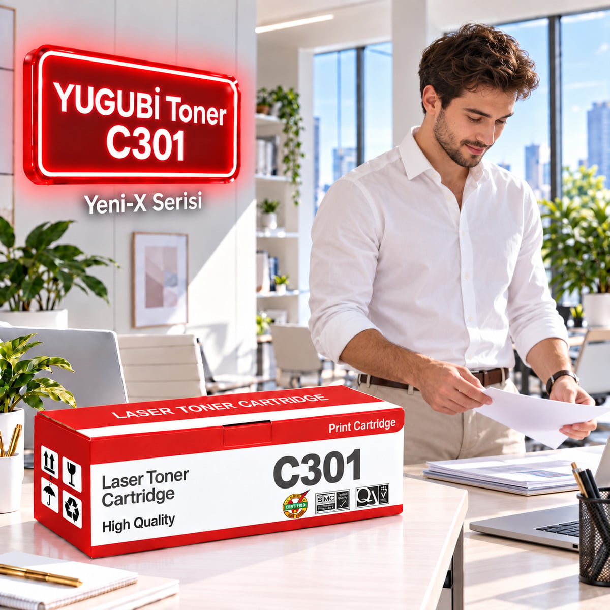 OKI C301 Siyah Muadil Toner 2.2K