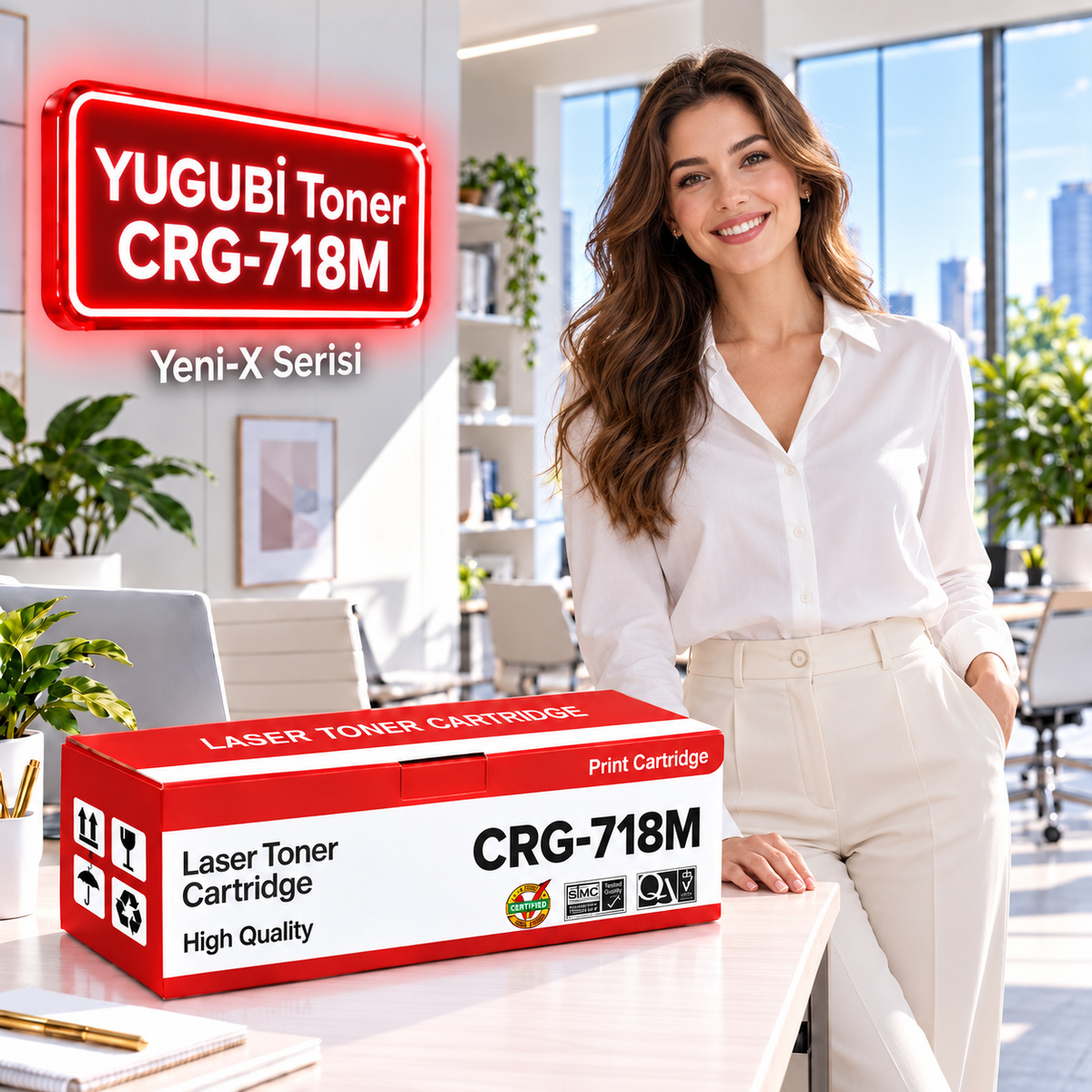 Canon Crg-718M Kırmızı Muadil Toner 2.8K