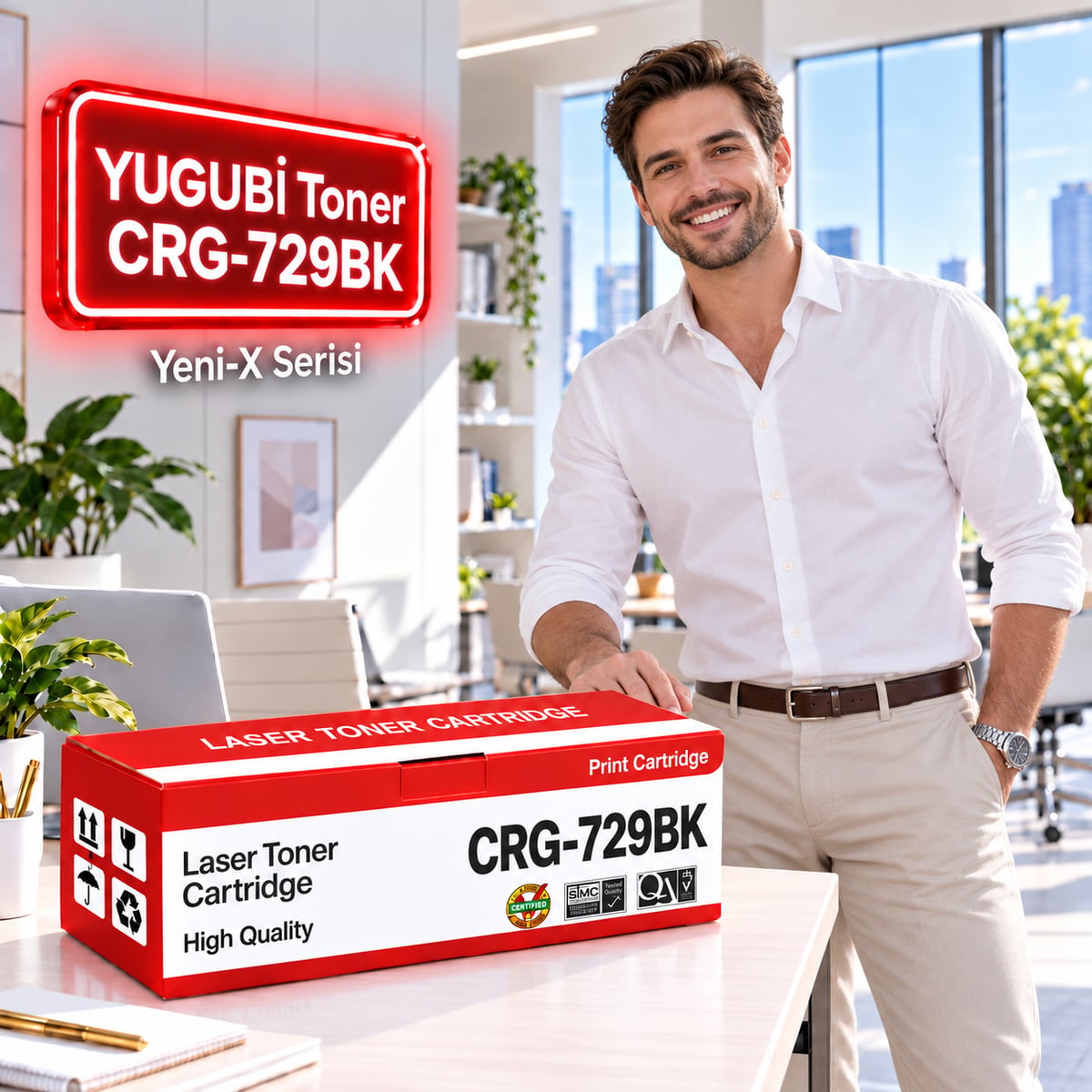 Canon Crg-729Bk Siyah Muadil Toner 1.3K