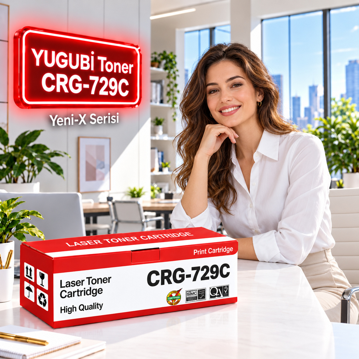 Canon Crg-729C Mavi Muadil Toner 1K