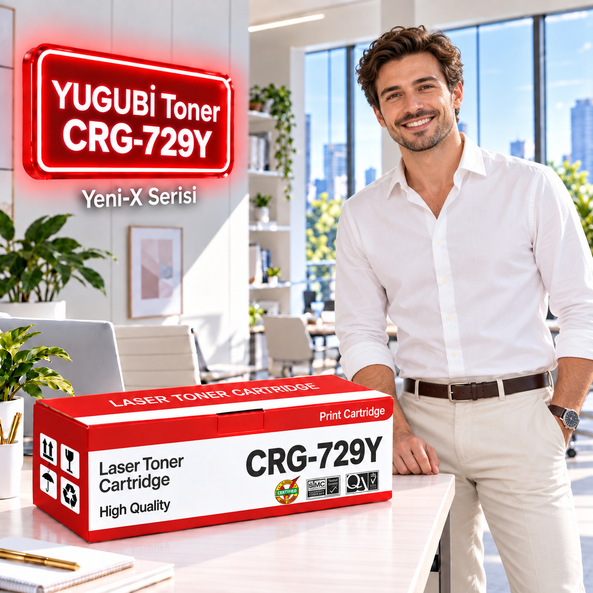 Canon Crg-729Y Sarı Muadil Toner 1K