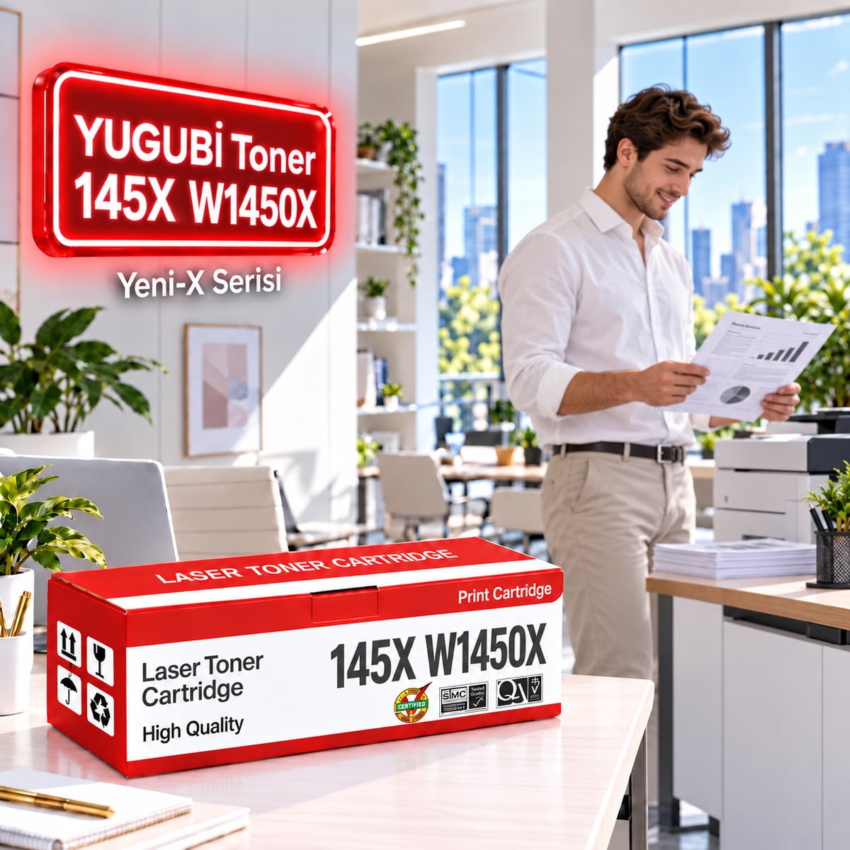 HP 145X W1450X Çipli Muadil Toner 3.8K