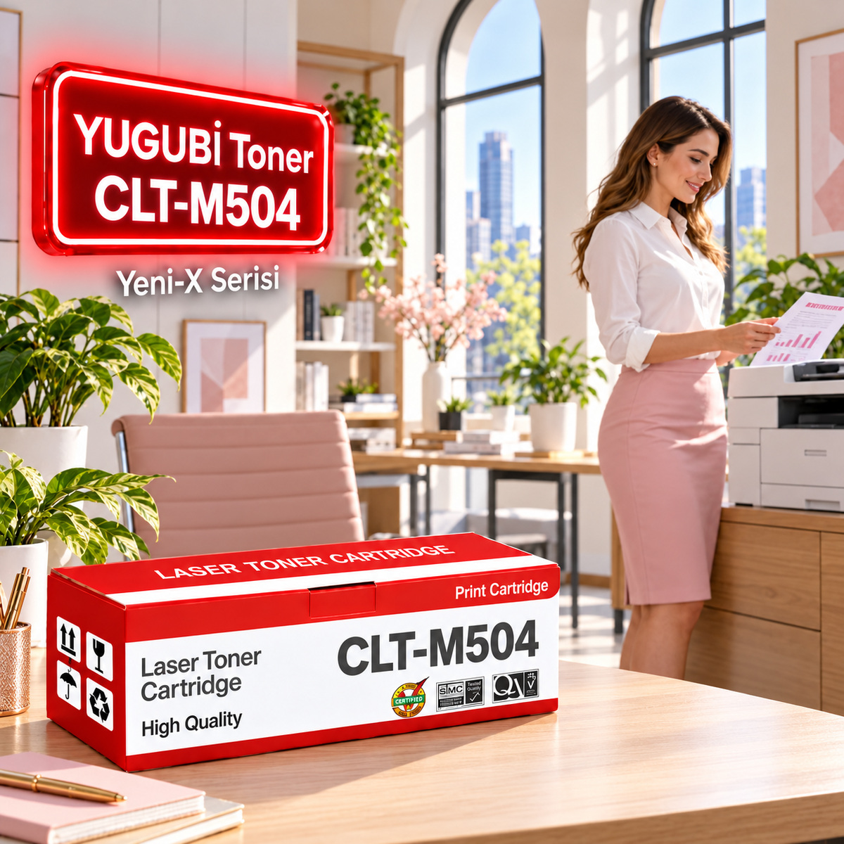 Samsung CLT-M504 Kırmızı Muadil Toner 1.8K