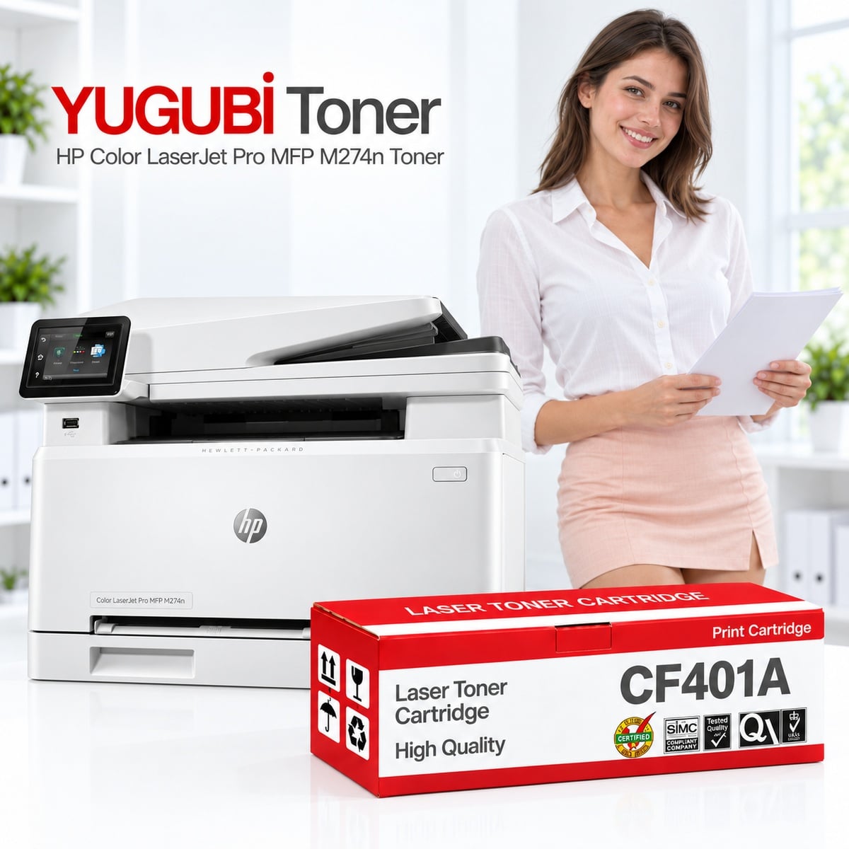 HP Color LaserJet Pro MFP M274n CF401A Mavi Muadil Toner