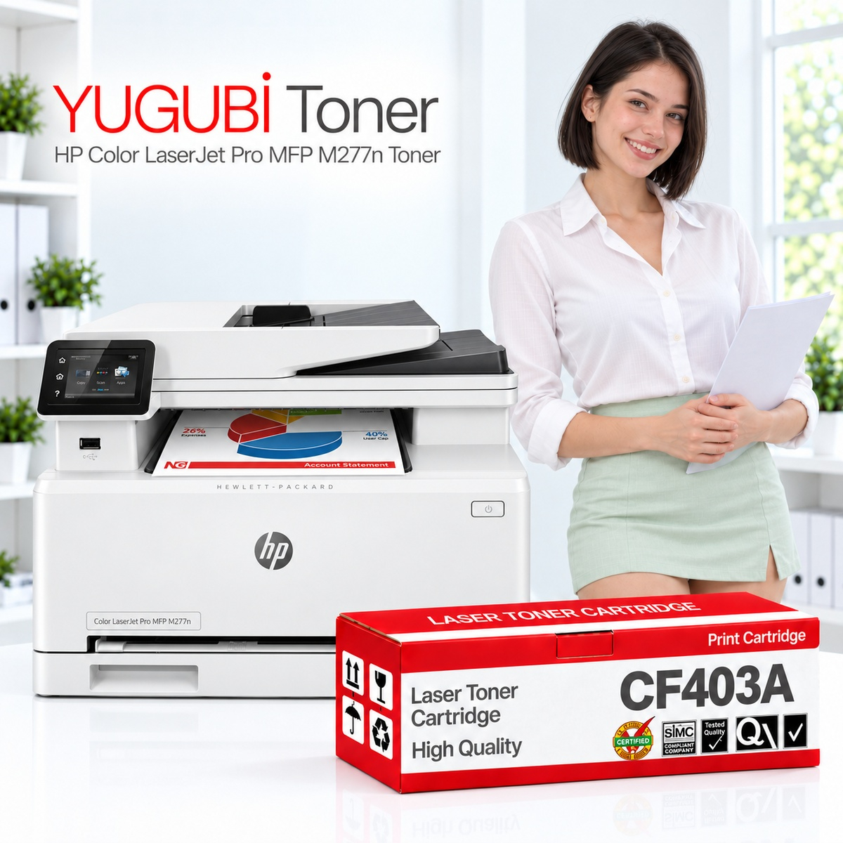 HP Color LaserJet Pro MFP M277n CF403A Kırmızı Muadil Toner