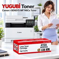Canon i-SENSYS MF746Cx 415A W2033A Çipsiz Kırmızı Muadil Toner 2.1K