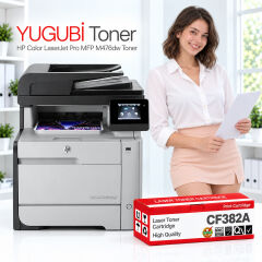 HP Color LaserJet Pro MFP M476dw CF382A Sarı Muadil Toner