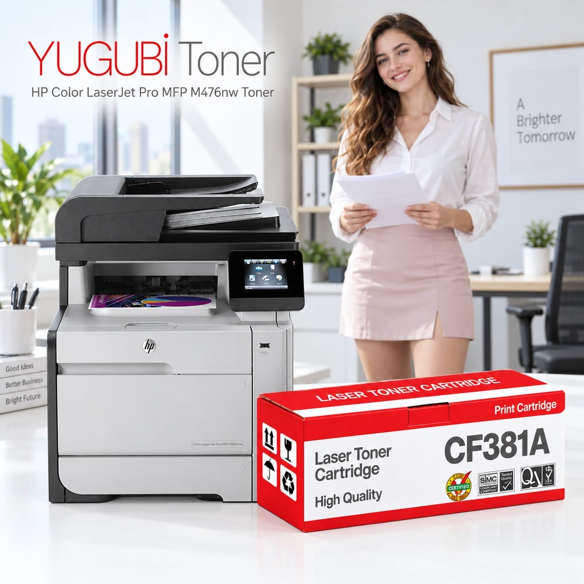 HP Color LaserJet Pro MFP M476nw CF381A Mavi Muadil Toner