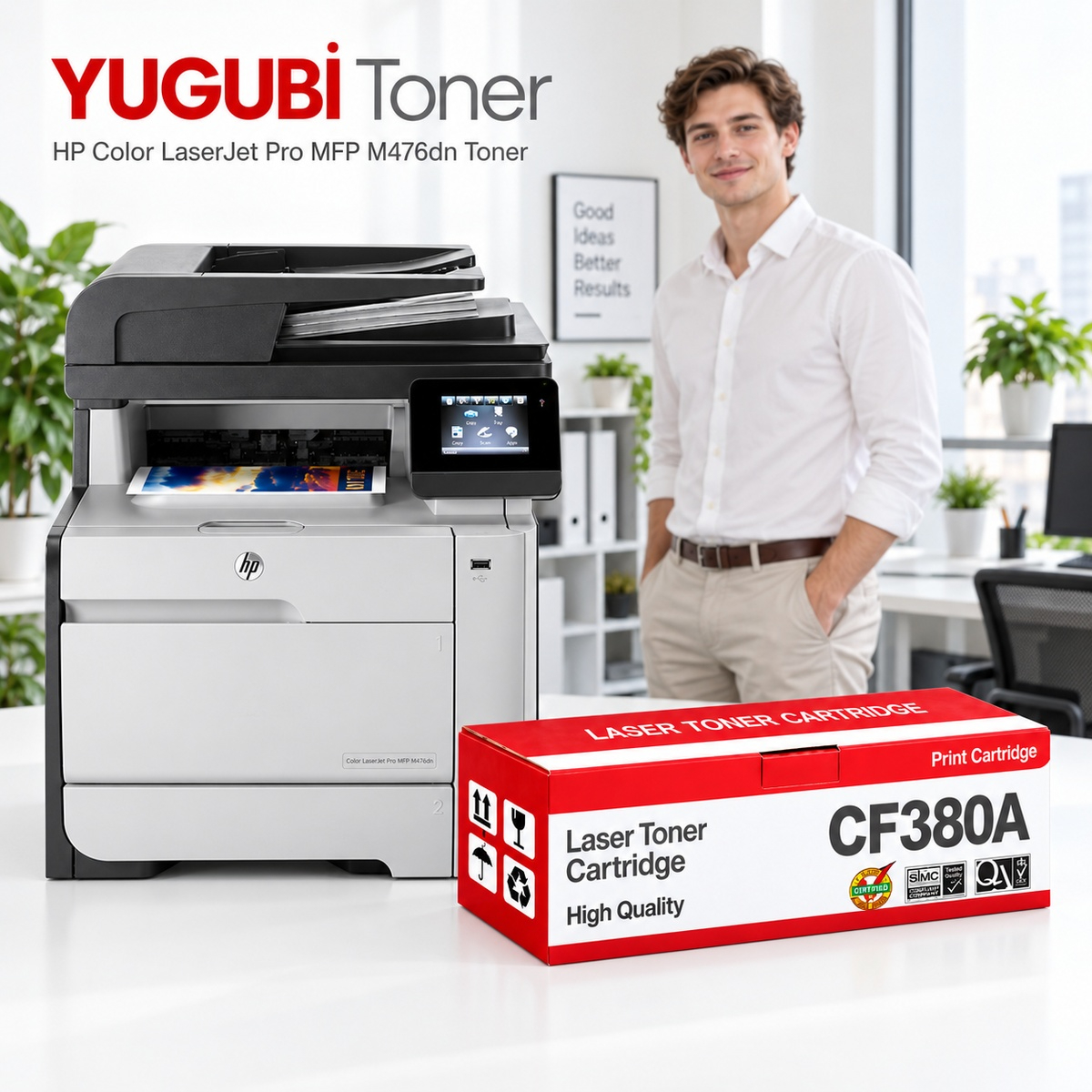 HP Color LaserJet Pro MFP M476dn CF380A Siyah Muadil Toner