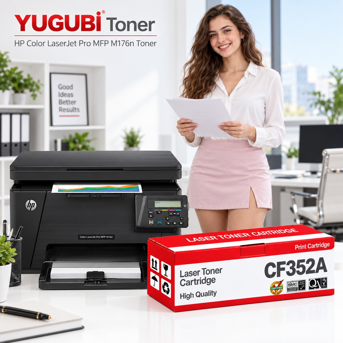 HP Color LaserJet Pro MFP M176n CF352A Sarı Muadil Toner