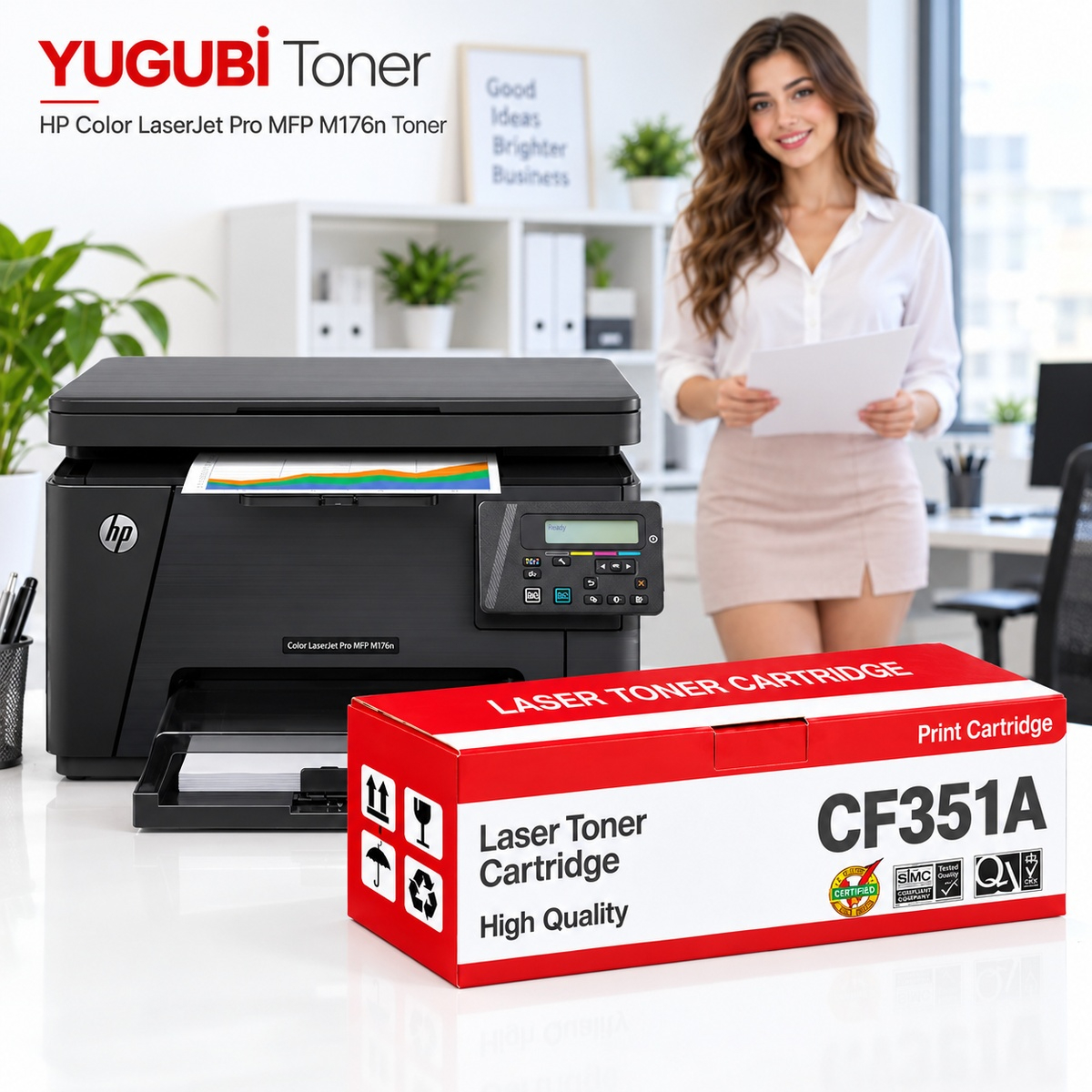 HP Color LaserJet Pro MFP M176n CF351A Mavi Muadil Toner