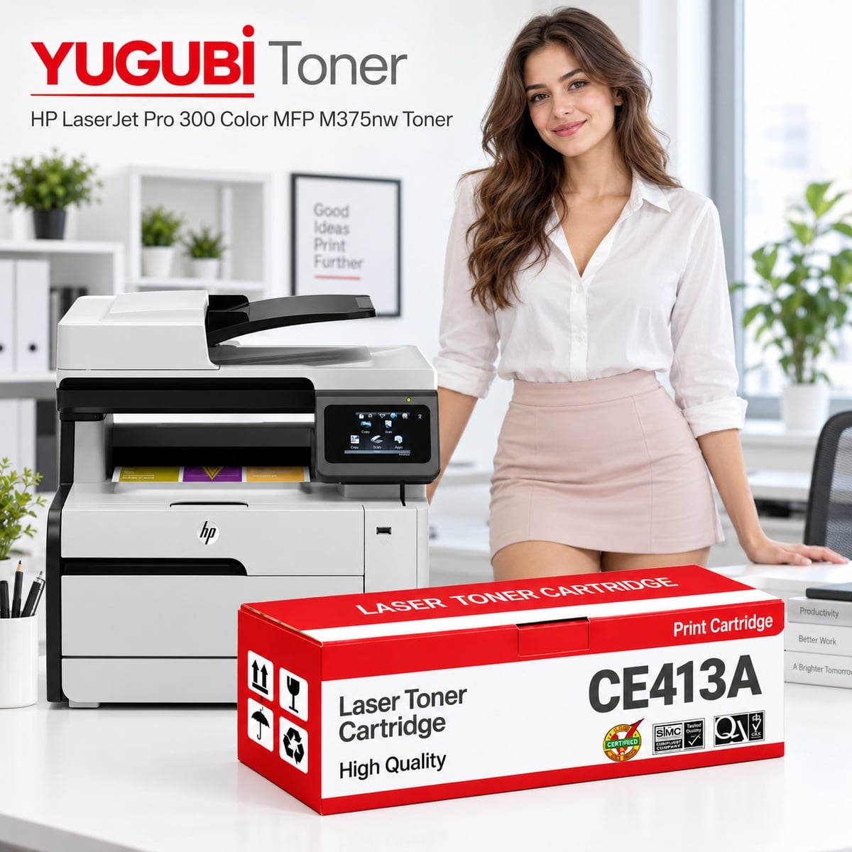 HP LaserJet Pro 300 Color MFP M375nw CE413A Kırmızı Muadil Toner