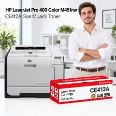 HP LaserJet Pro 400 Color M451nw CE412A Sarı Muadil Toner 2.8K