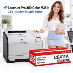 HP LaserJet Pro 300 Color M351a CE411A Mavi Muadil Toner 2.8K