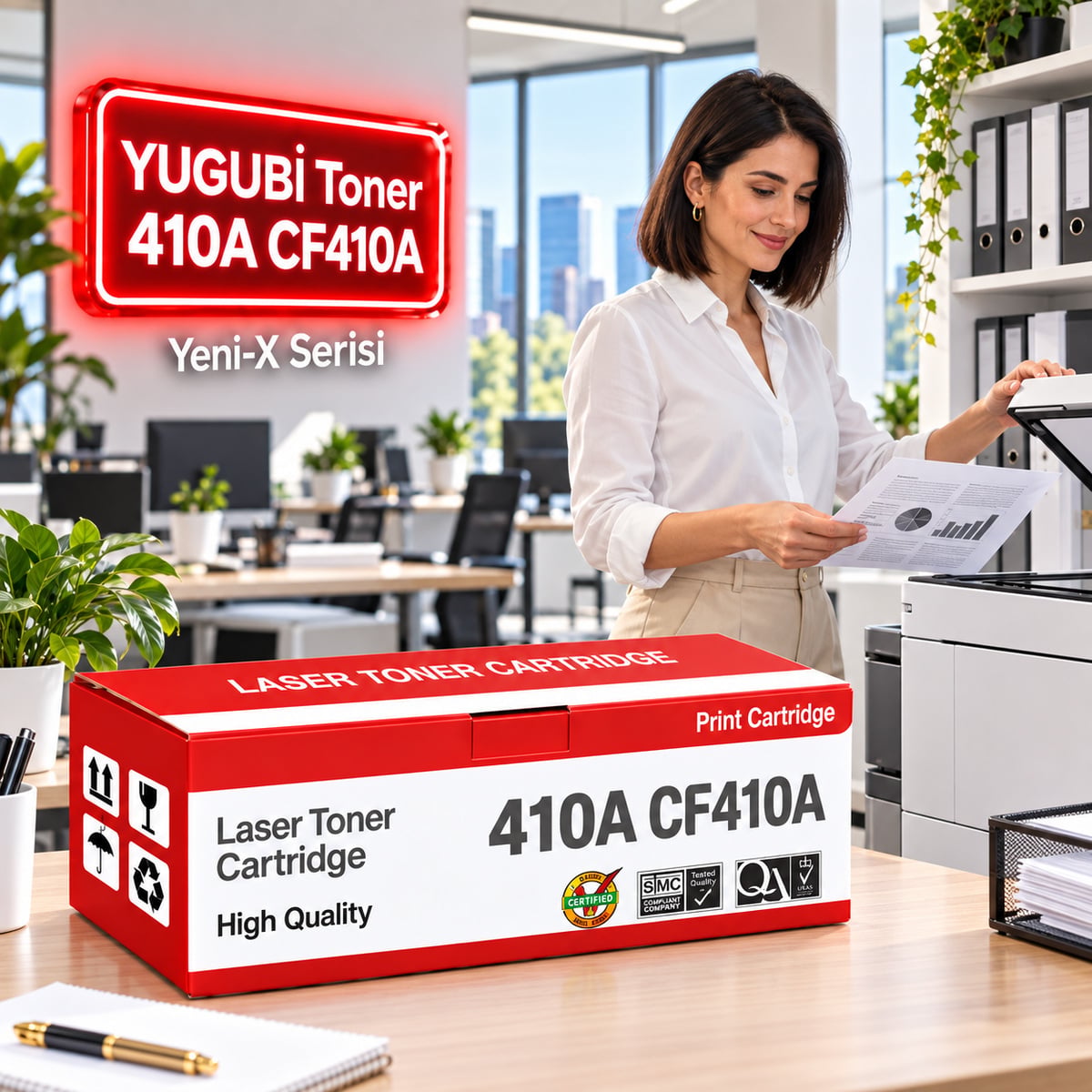 HP 410A CF410A Siyah Muadil Toner 2.3K