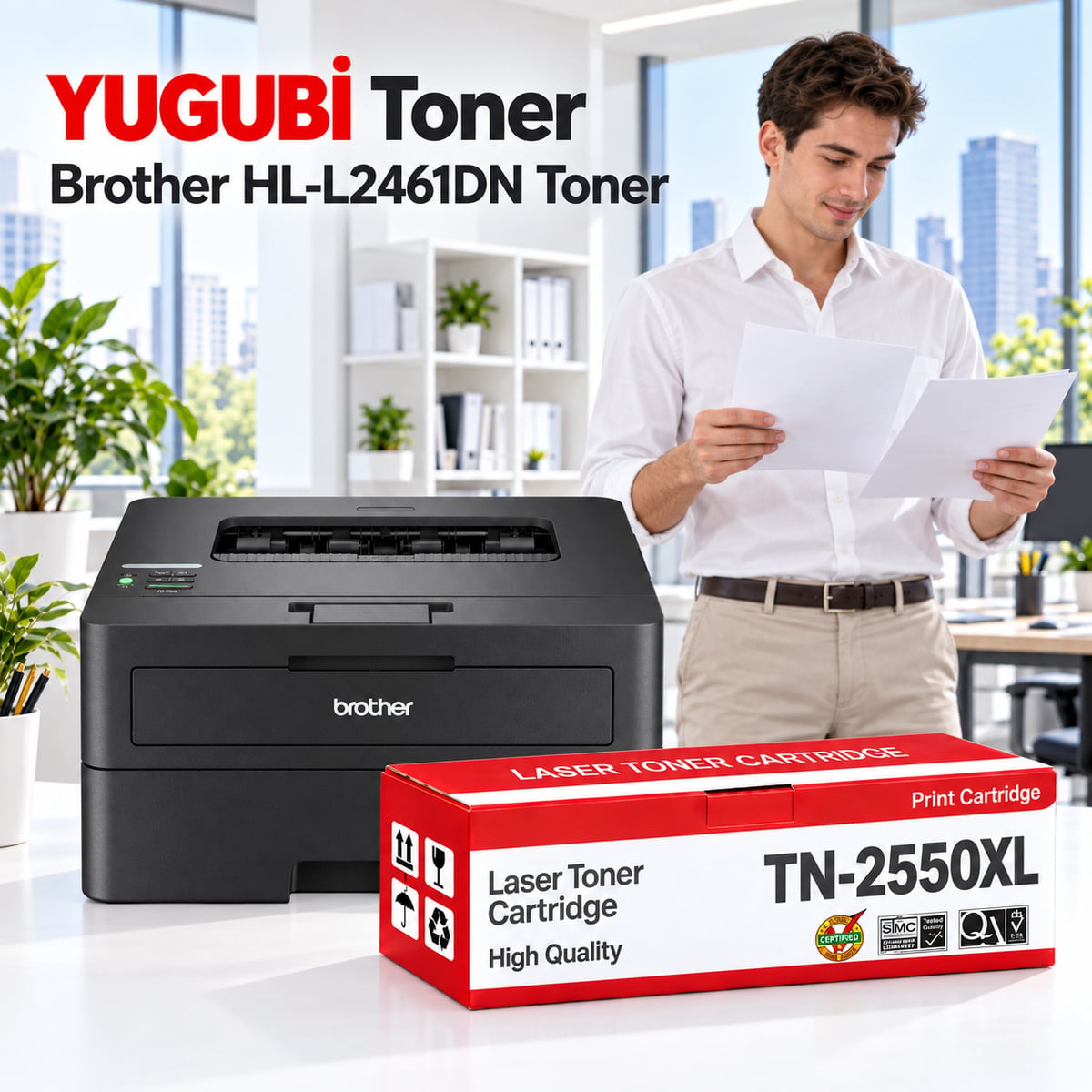 Brother HL-L2461DN Muadil Toner