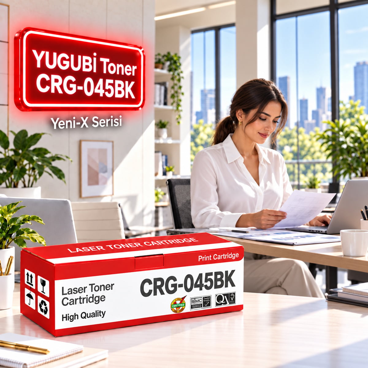 Canon CRG-045BK Siyah Muadil Toner 1.4K