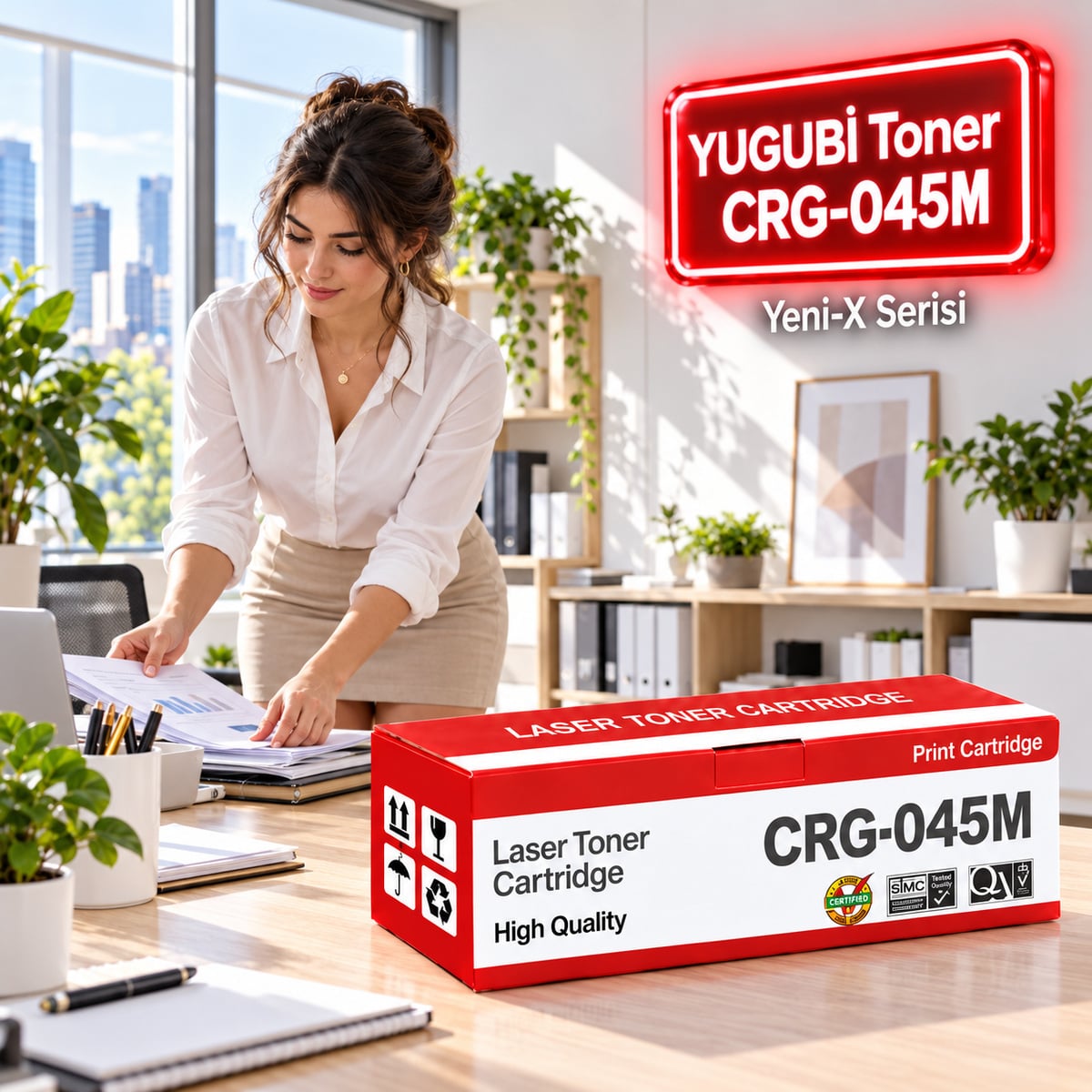 Canon CRG-045M Kırmızı Muadil Toner 1.3K