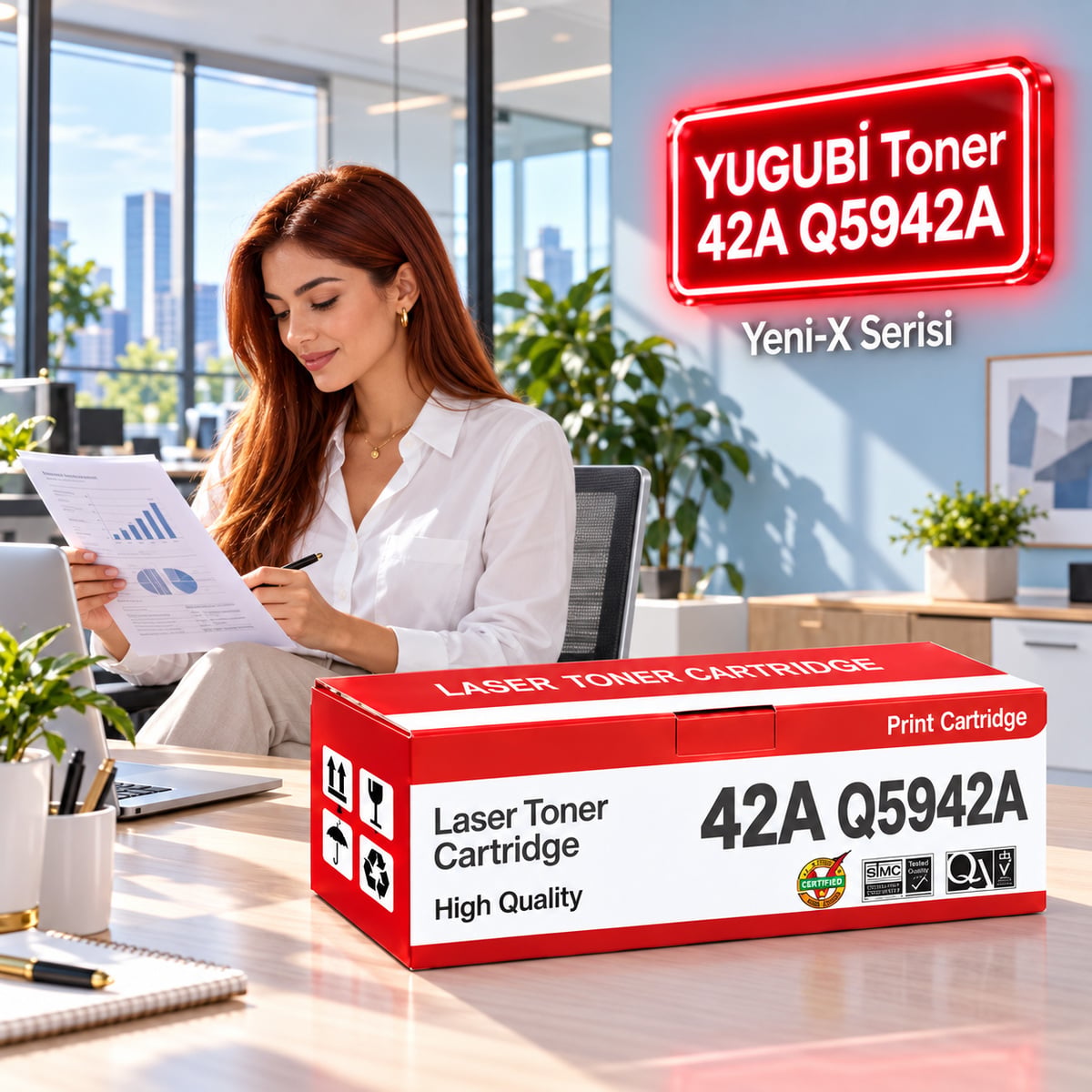 HP 42A Q5942A Muadil Toner 10K