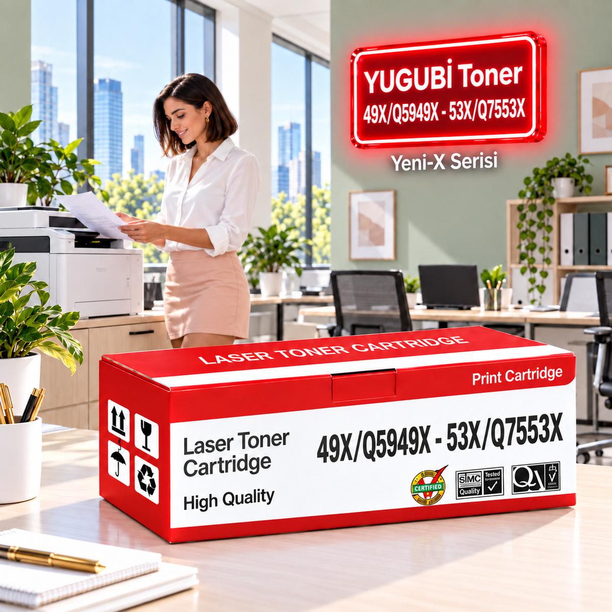 HP 49X/Q5949X - 53X/Q7553X Muadil Toner 6K