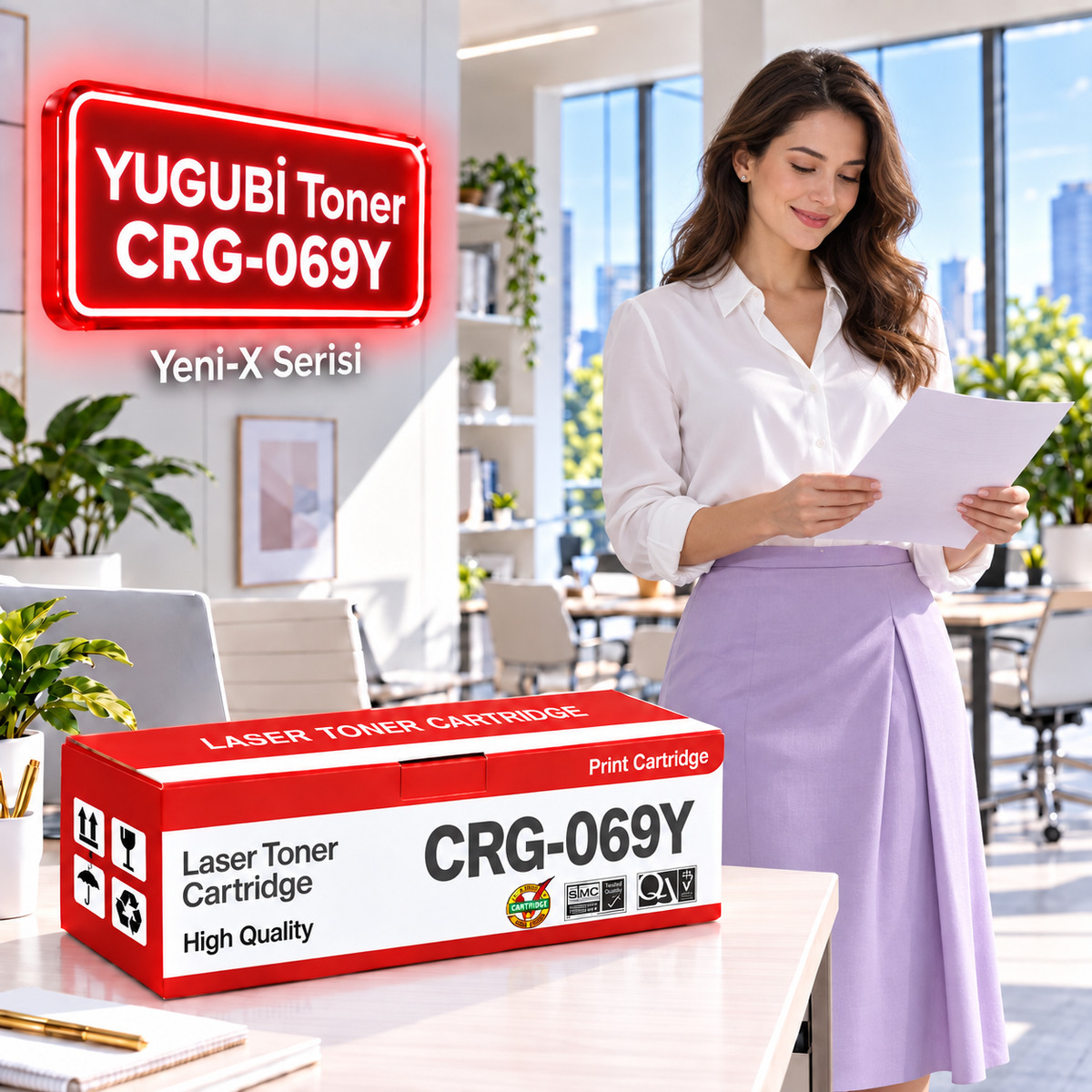 Canon CRG-069Y Sarı Muadil Toner 1.9K