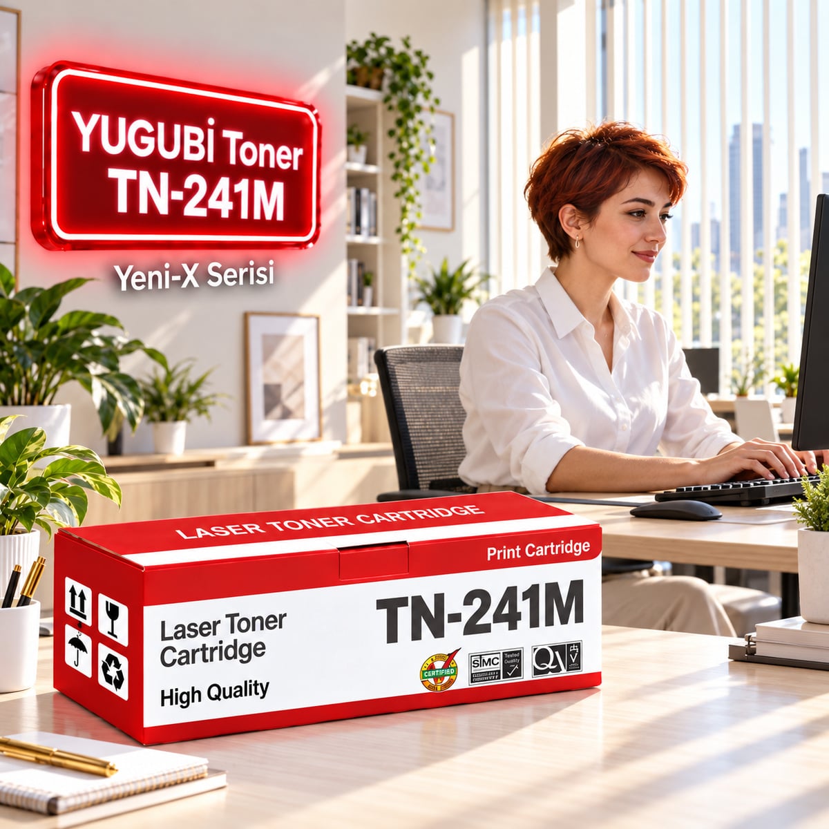 Brother TN-241M Kırmızı Muadil Toner 2.2K