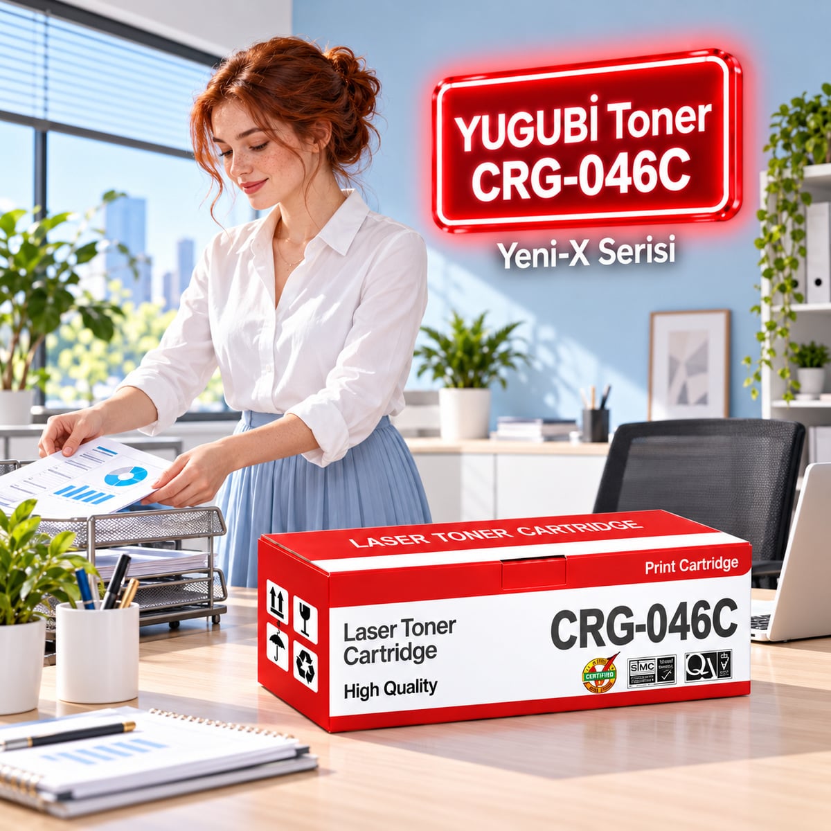 Canon Crg-046C Mavi Muadil Toner 2.3K