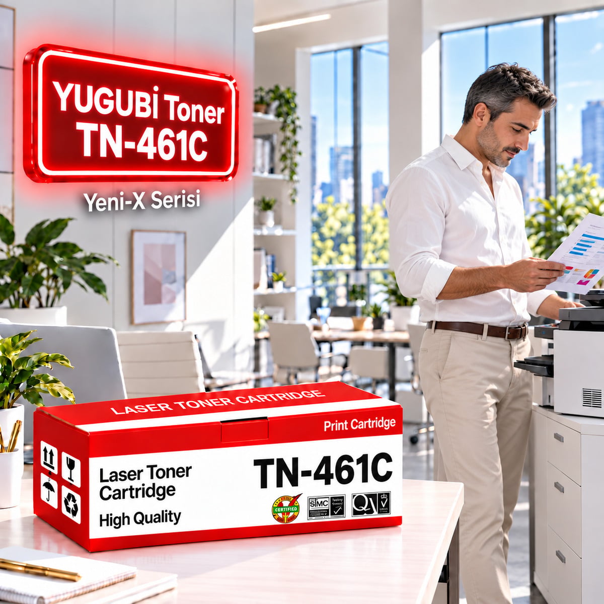 Brother TN-461C Mavi Muadil Toner 1.8K
