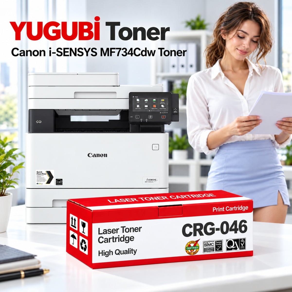 Canon i-SENSYS MF734Cdw Muadil Toner