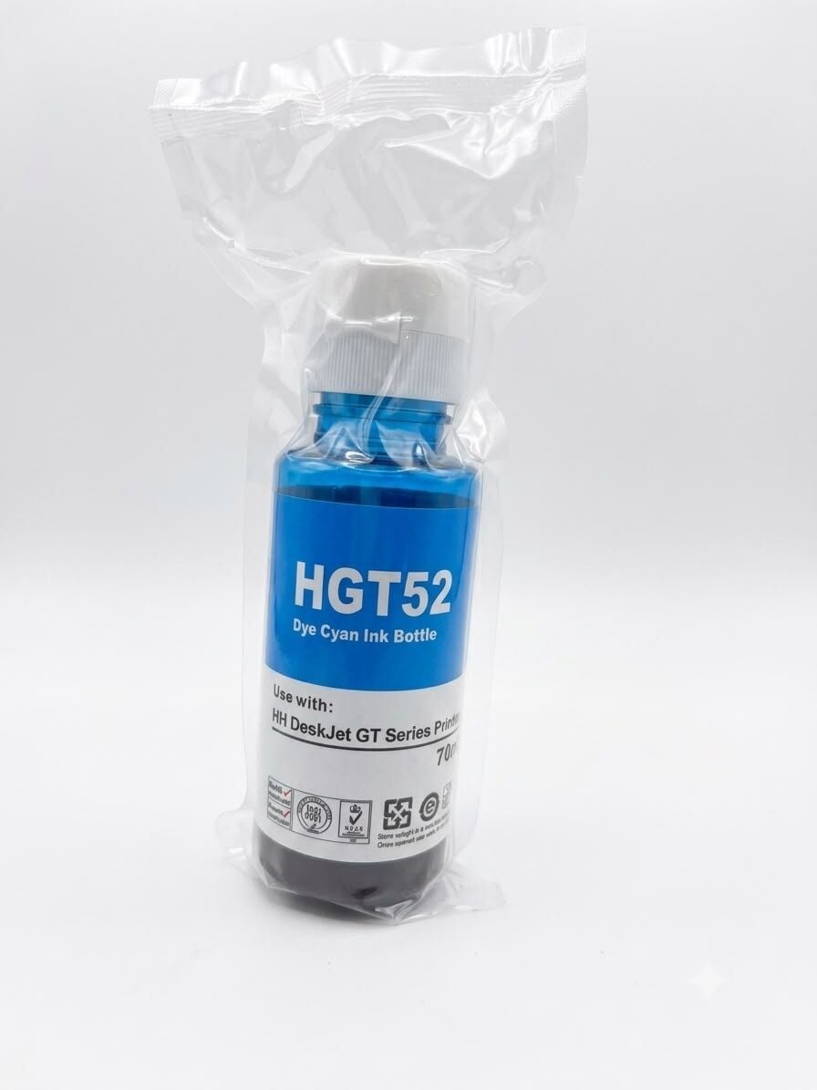 Hp Gt52C Mavi Muadil Mürekkep 70 ml