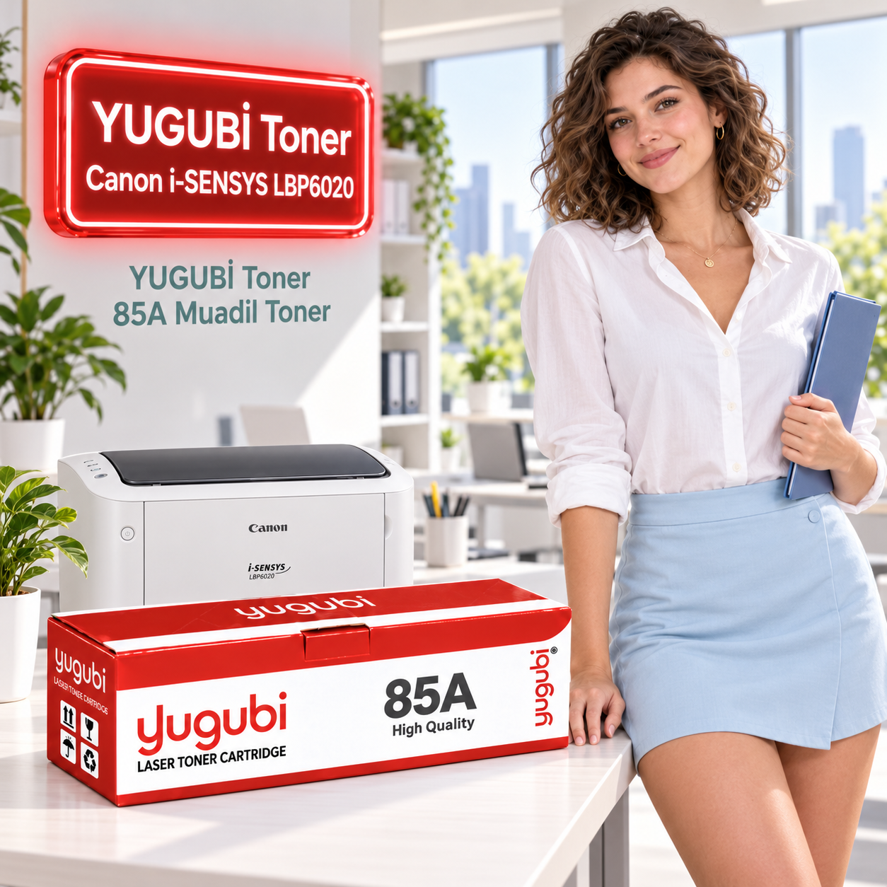 Canon i-SENSYS LBP6020 Uyumlu 725 Muadil Toner 1.6K kadınlı ana ürün görseli