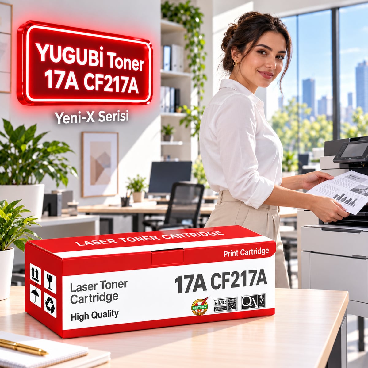 HP 17A CF217A Çipli Muadil Toner 1.6K