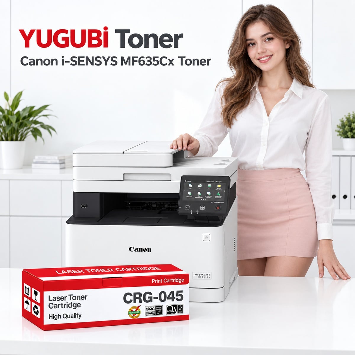Canon i-SENSYS MF635Cx yazıcı ve CRG-045 muadil toner kutusu – YUGUBİ Toner